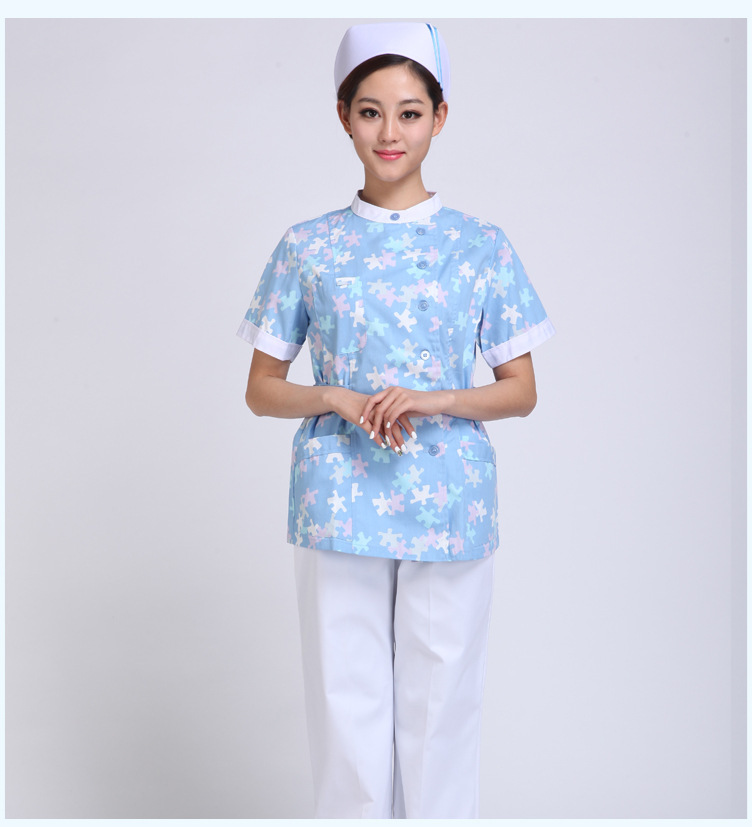 護(hù)士服夏裝分體蘭花新款護(hù)士服批發(fā)定做廠家定制